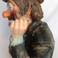 Vintage Emmett Kelly Jr. Chalkware Plaster Figurine Hobo Sad Clown Bust “Why me? "Signed EKJ Standalone Sculpture Pottery