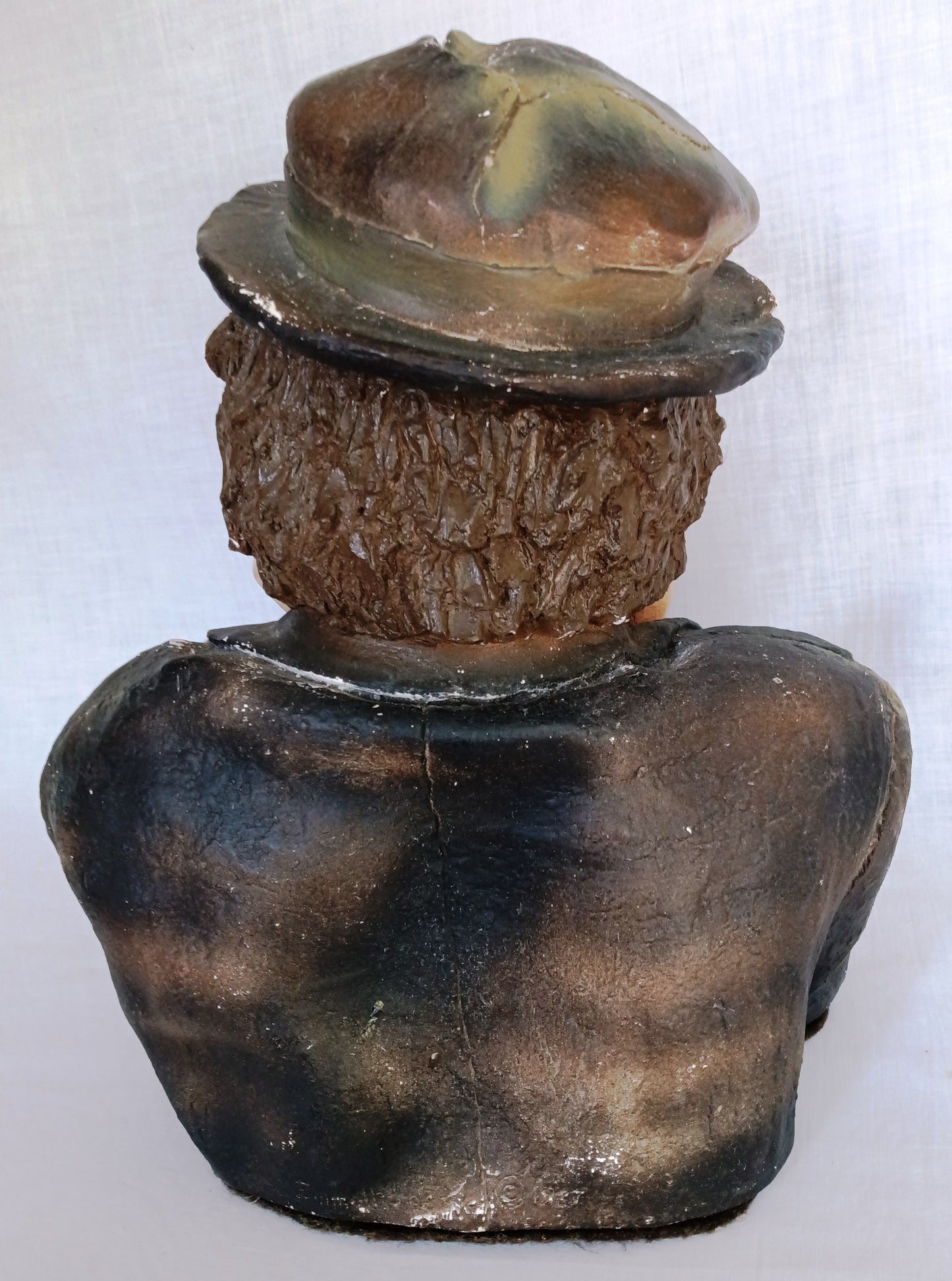 Vintage Emmett Kelly Jr. Chalkware Plaster Figurine Hobo Sad Clown Bust “Why me? "Signed EKJ Standalone Sculpture Pottery