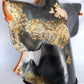 Vintage Biomorphic Art Ceramic Standalone Pottery Sculpture of a Kimono Seal Mark Likely Etsuko Sakimura Artist