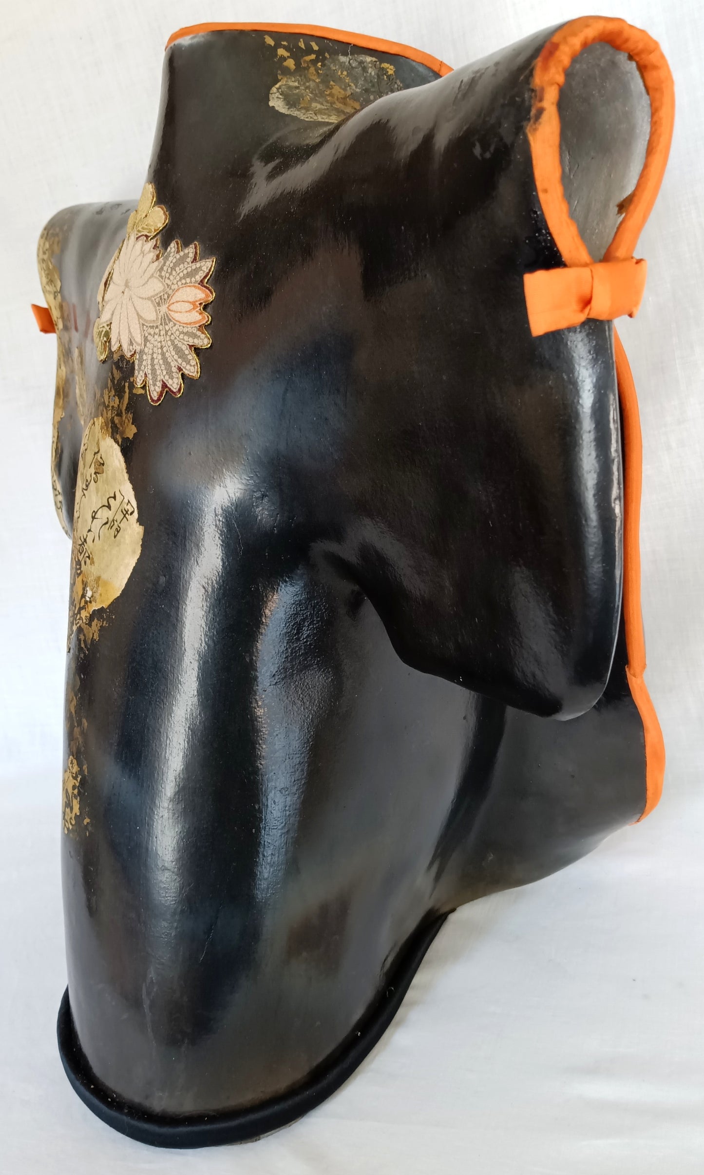 Vintage Biomorphic Art Ceramic Standalone Pottery Sculpture of a Kimono Seal Mark Likely Etsuko Sakimura Artist