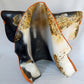 Vintage Biomorphic Art Ceramic Standalone Pottery Sculpture of a Kimono Seal Mark Likely Etsuko Sakimura Artist