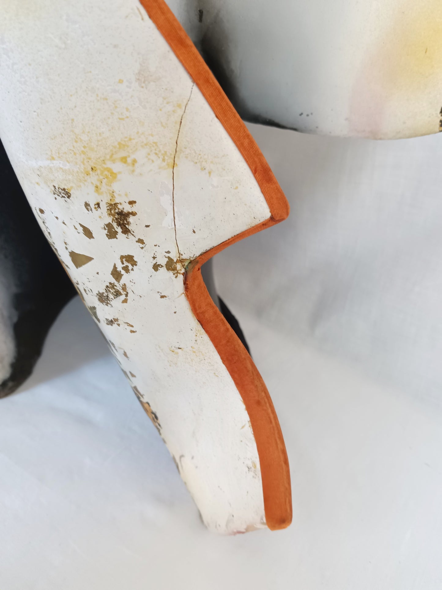 Vintage Biomorphic Art Ceramic Standalone Pottery Sculpture of a Kimono Seal Mark Likely Etsuko Sakimura Artist