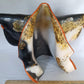 Vintage Biomorphic Art Ceramic Standalone Pottery Sculpture of a Kimono Seal Mark Likely Etsuko Sakimura Artist