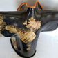 Vintage Biomorphic Art Ceramic Standalone Pottery Sculpture of a Kimono Seal Mark Likely Etsuko Sakimura Artist