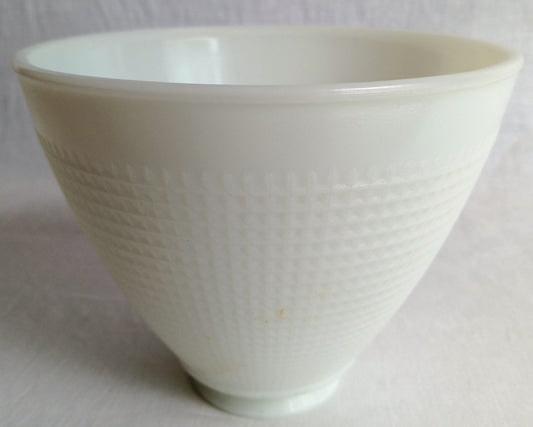 Vintage Corning Milk Glass Light Diffuser Waffle Design Floor Table Lamp Small Replacement Cone Shade 6” D Torchiere 2 1/4” Fitter-NOS