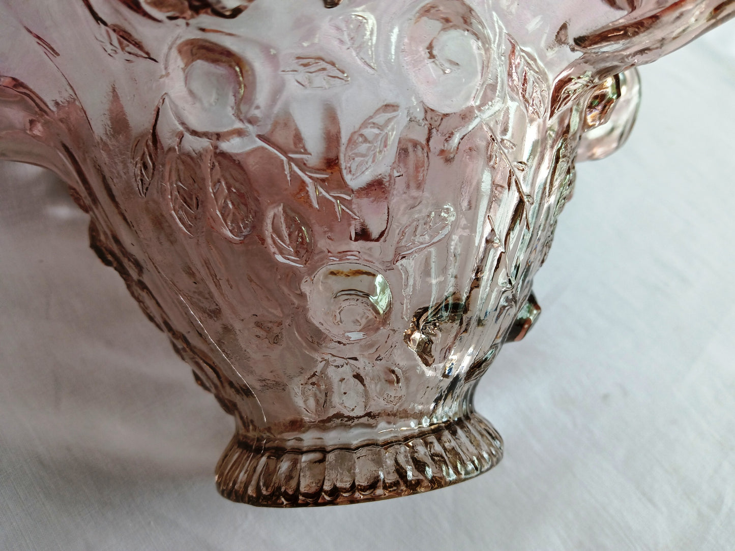 Vintage Fenton Glass Amethyst Glass Cabbage Rose Replacement Lamp Shade Ruffled Top Light Cover for Fairy Lamps