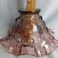 Vintage Fenton Glass Amethyst Glass Cabbage Rose Replacement Lamp Shade Ruffled Top Light Cover for Fairy Lamps