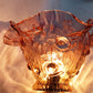 Vintage Fenton Glass Amethyst Glass Cabbage Rose Replacement Lamp Shade Ruffled Top Light Cover for Fairy Lamps