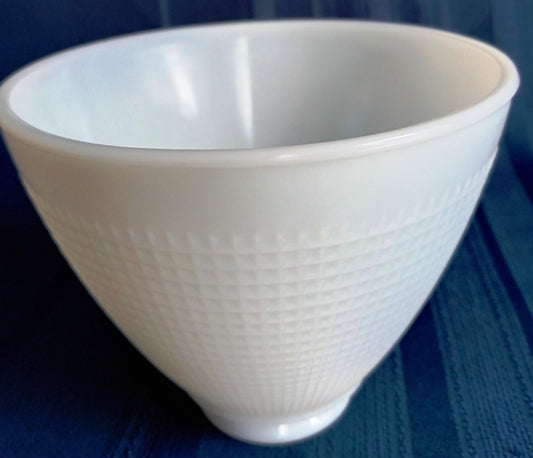 Vintage Corning Milk Glass Light Diffuser Waffle Design Floor Table Lamp Small Replacement Cone Shade 6” D Torchiere 2 1/4” Fitter-NOS