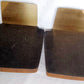 Vintage U.S. Great Seal Bookends Brass Wood Grain Raised Relief Eagle Banner E Pluribus Unum