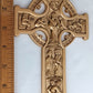 VTG True Celtic Cross Antique Gold Tone Finish Cast Pewter Made by Jeweled Cross-USA Wall Hanging Christian Cross NIB