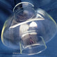 Vintage Clear Glass Mushroom Style Hurricane Lampshade Replacement Ball Chimney Globe Oil Kerosene Student Lamp-NOS