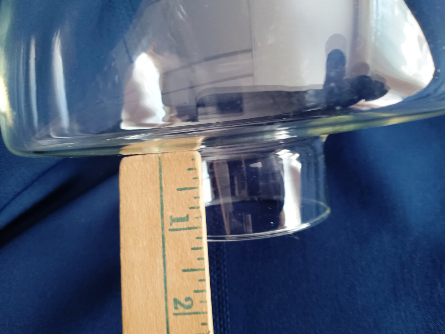 Vintage Clear Glass Mushroom Style Hurricane Lampshade Replacement Ball Chimney Globe Oil Kerosene Student Lamp-NOS