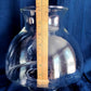 Vintage Clear Glass Mushroom Style Hurricane Lampshade Replacement Ball Chimney Globe Oil Kerosene Student Lamp-NOS