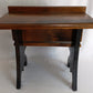 Vintage Handcrafted Wooden Children School Small Desk Bench Seat Side Table Plant Stand Doll Display Photography Props