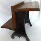Vintage Handcrafted Wooden Children School Small Desk Bench Seat Side Table Plant Stand Doll Display Photography Props