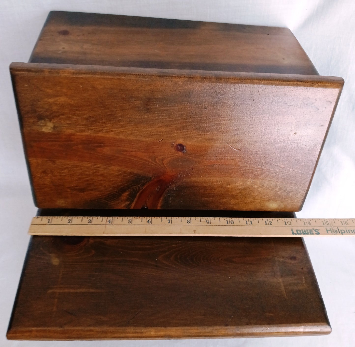 Vintage Handcrafted Wooden Children School Small Desk Bench Seat Side Table Plant Stand Doll Display Photography Props