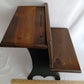 Vintage Handcrafted Wooden Children School Small Desk Bench Seat Side Table Plant Stand Doll Display Photography Props