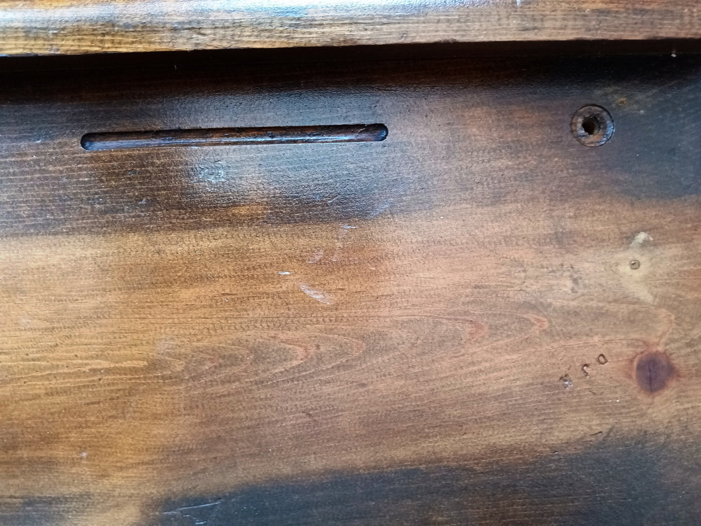 Vintage Handcrafted Wooden Children School Small Desk Bench Seat Side Table Plant Stand Doll Display Photography Props