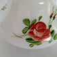 Vintage Milk Glass Lampshade Hand Painted Red Roses Straight Neck Globe Chandelier Fan Ceiling Fixture Replacement Lamp Part