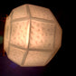 Vintage Art Deco MCM Flush Mount Ceiling Sconce Wall Light Fixture Textured Geometric Design Milk Glass Globe Retro Lighting