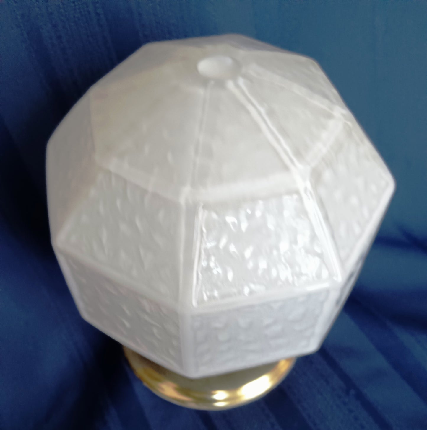 Vintage Art Deco MCM Flush Mount Ceiling Sconce Wall Light Fixture Textured Geometric Design Milk Glass Globe Retro Lighting