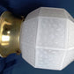 Vintage Art Deco MCM Flush Mount Ceiling Sconce Wall Light Fixture Textured Geometric Design Milk Glass Globe Retro Lighting