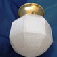Vintage Art Deco MCM Flush Mount Ceiling Sconce Wall Light Fixture Textured Geometric Design Milk Glass Globe Retro Lighting