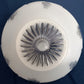 Vintage Art Deco Frosted Pressed Glass Globe Raised Clear Floral Leaf Pattern Replacement Shade Ceiling Wall Sconce 3.25 inches Fitter