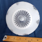 Vintage Art Deco Frosted Pressed Glass Globe Raised Clear Floral Leaf Pattern Replacement Shade Ceiling Wall Sconce 3.25 inches Fitter