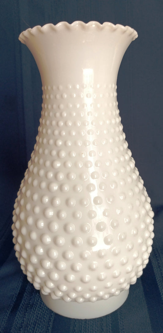 Vintage Mid Century Milk Glass Lampshade Hobnail Design Crimped Top Fluted Replacement Shade Oil Lamp Chimney Shade 9” Tall 4” Fitter  View on Etsy Copy   Active Listed on Jun 12, 2026
