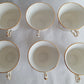 Vintage Set of 6 Windsor Rose Footed Gold Trim Teacup Saucer Exclusive Hammersley Fine China Princess House Collection Made in England
