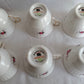 Vintage Set of 6 Windsor Rose Footed Gold Trim Teacup Saucer Exclusive Hammersley Fine China Princess House Collection Made in England