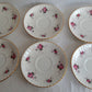 Vintage Set of 6 Windsor Rose Footed Gold Trim Teacup Saucer Exclusive Hammersley Fine China Princess House Collection Made in England