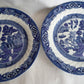 Vintage Set of 6 Royal Cuthbertson Blue Willow China Dinner Plates Dishwasher Microwave Safe Dinnerware Stain Resistant Mint Condition