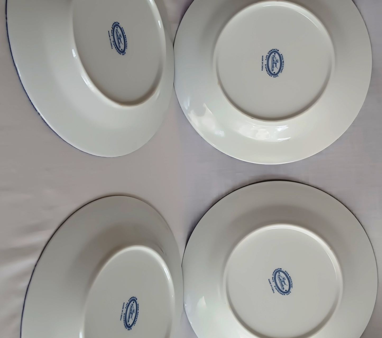 Vintage Set of 6 Royal Cuthbertson Blue Willow China Dinner Plates Dishwasher Microwave Safe Dinnerware Stain Resistant Mint Condition
