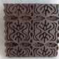 Antique Vintage Folk Art Hand Carved Wood Printing Block Textile Wall Stamp Crafts Tool