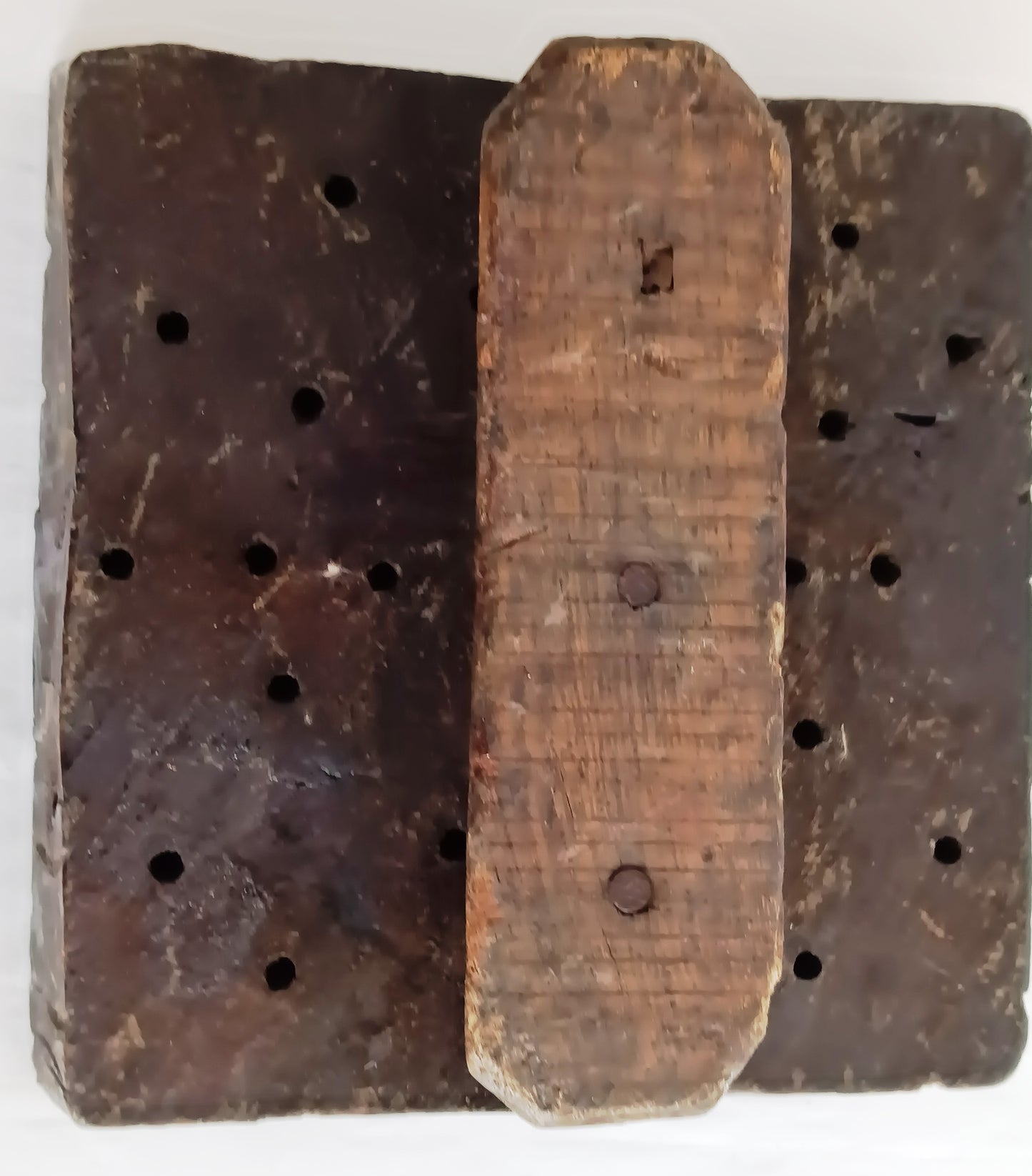 Antique Vintage Folk Art Hand Carved Wood Printing Block Textile Wall Stamp Crafts Tool