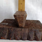 Antique Vintage Folk Art Hand Carved Wood Printing Block Textile Wall Stamp Crafts Tool