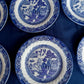 Vintage Set of 6 Royal Cuthbertson Blue Willow China Dinner Plates Dishwasher Microwave Safe Dinnerware Stain Resistant Mint Condition