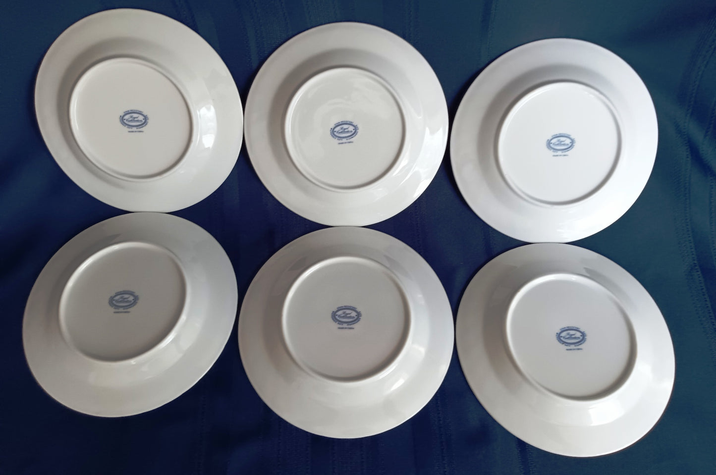 Vintage Set of 6 Royal Cuthbertson Blue Willow China Dinner Plates Dishwasher Microwave Safe Dinnerware Stain Resistant Mint Condition