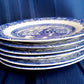 Vintage Set of 6 Royal Cuthbertson Blue Willow China Dinner Plates Dishwasher Microwave Safe Dinnerware Stain Resistant Mint Condition