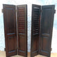 Antique Pair Reclaimed Salvaged Shutter SOLID Wood Wooden Interior Window Bi-fold Shutter 4 Raised Panels Country Rustic Décor -AS IS