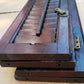 Antique Pair Reclaimed Salvaged Shutter SOLID Wood Wooden Interior Window Bi-fold Shutter 4 Raised Panels Country Rustic Décor -AS IS