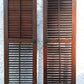 Antique Old Reclaimed Salvaged SOLID Wood Wooden Interior Window Pair Shutters 2 Panels Country Rustic Décor 22" W x 40 3/4” H