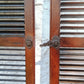 Antique Old Reclaimed Salvaged SOLID Wood Wooden Interior Window Pair Shutters 2 Panels Country Rustic Décor 22" W x 40 3/4” H