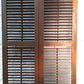 Antique Old Reclaimed Salvaged SOLID Wood Wooden Interior Window Pair Shutters 2 Panels Country Rustic Décor 22" W x 40 3/4” H