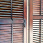 Antique Old Reclaimed Salvaged SOLID Wood Wooden Interior Window Pair Shutters 2 Panels Country Rustic Décor 22" W x 40 3/4” H