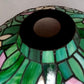 Vintage Tiffany Style-Stained Slag Glass Lampshade Floral Design Pendant Floor Table Lamp Replacement DIY Lighting Project 15” D