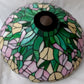 Vintage Tiffany Style-Stained Slag Glass Lampshade Floral Design Pendant Floor Table Lamp Replacement DIY Lighting Project 15” D